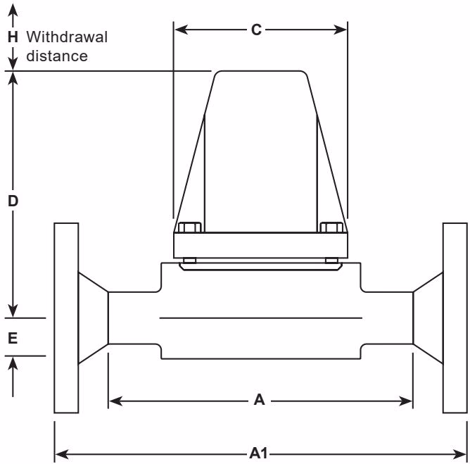 Spirax Sarco SM45 dimensions drawing