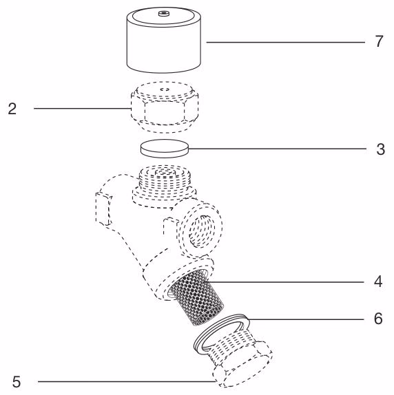 Spirax Sarco TD42L and TD42H Thermodynamic Steam Trap - Spare Parts Drawing