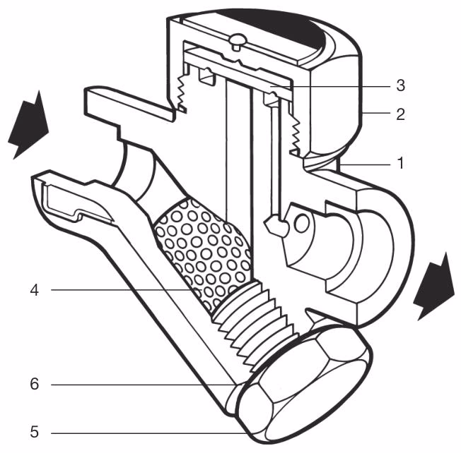 Spirax Sarco TD42S2/TD42S2LC Thermodynamic Steam Trap - Structure Drawing