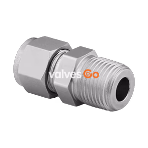 Swagelok 2507-600-1-6-SG2 2507 Super Duplex Tube Fitting, Male Connector, 3/8 in.