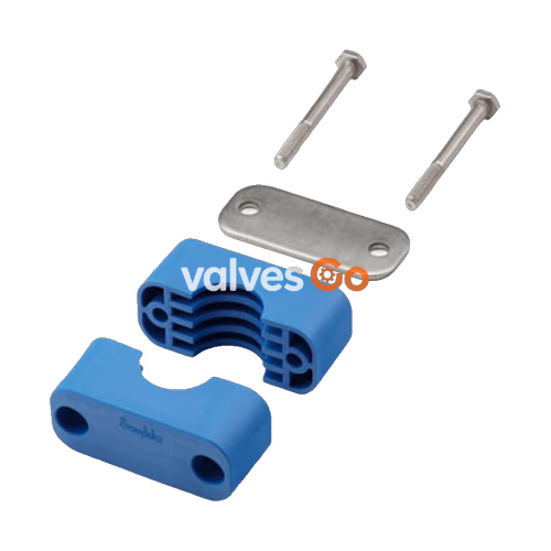 Swagelok 304-S3-PP-8P Bolted Plastic Clamp Pipe Support Kit, 1/2 in., Polypropylene