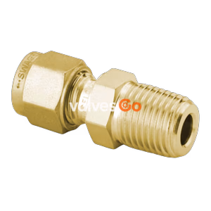 Swagelok B-10M0-1-8RT Male Connector, 10 mm Tube OD x 1/2 in. Male ISO Tapered Thread
