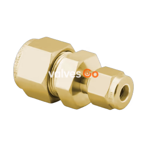 Swagelok B-1210-6-8 Brass Tube Fitting, Reducing Union, 3/4 in. x 1/2 in. OD