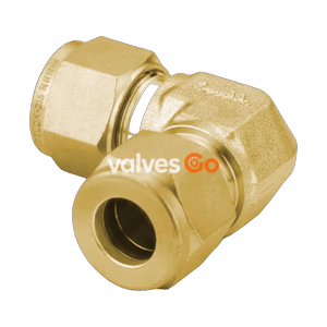 Swagelok B-12M0-9 Brass Union Elbow, 12 mm Tube OD