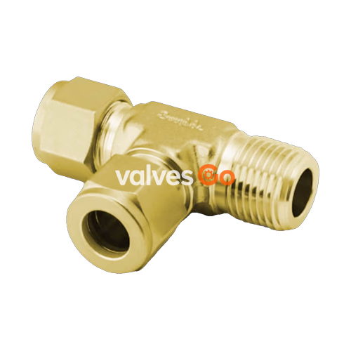 Swagelok B-400-3TMT Brass Male Run Tee Tube Fitting, 1/4 in. x 1/8 in. NPT