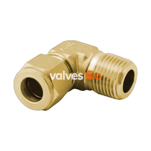 Swagelok B-500-2-4 Brass Tube Fitting, Male Elbow, 5/16 in. OD x 1/4 in. Male NPT