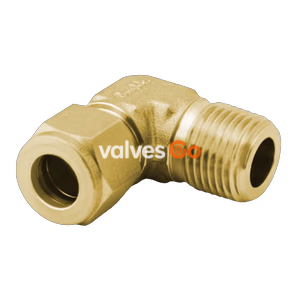 Swagelok B-600-2-6 Brass Tube Fitting, Male Elbow, 3/8 in. Tube OD x 3/8 in. Male NPT