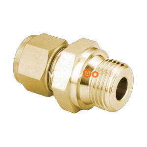 Swagelok B-6M0-1-2RS Brass Tube Fitting, Male Connector, 6 mm x 1/8 in. ISO Parallel Thread