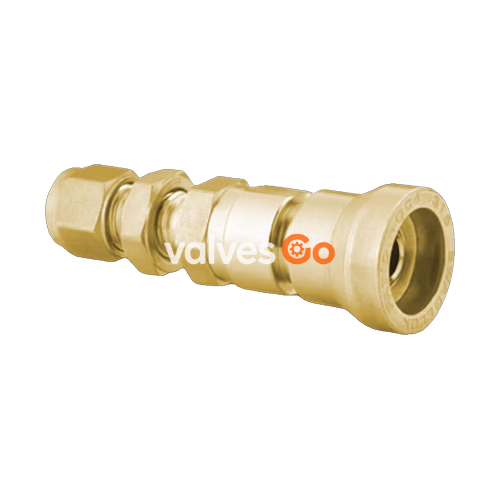 Swagelok B-QC6-B1-600 Brass Instrumentation Quick Connect Body, 3/8 in. Bulkhead Tube Fitting