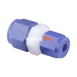 Swagelok PFA-420-6-2 PFA Tube Fitting, Reducing Union, 1/4 x 1/8 in. Tube OD