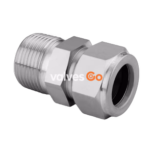 Swagelok S-1610-1-16 Carbon Steel Tube Fitting, Male Connector, 1 in. x 1 in. Male NPT