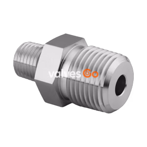 Swagelok SS-12-HRN-6 Hex Reducing Nipple, 316 Stainless Steel, 3/4 x 3/8 in. Male NPT