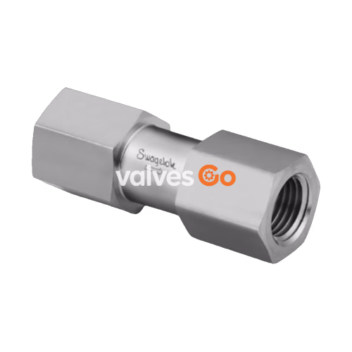 Swagelok SS-12C4-1 Stainless Steel Poppet Check Valve, Fixed Pressure, 3/4 in. FNPT, 1 psig