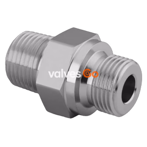 Swagelok SS-16-HN-16RS Hex Nipple, 1 in. Male NPT x 1 in. Male ISO Parallel Thread