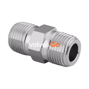 Swagelok SS-16-HN-16RT Hex Nipple Pipe Fitting, 1 in. Male NPT x 1 in. Male ISO