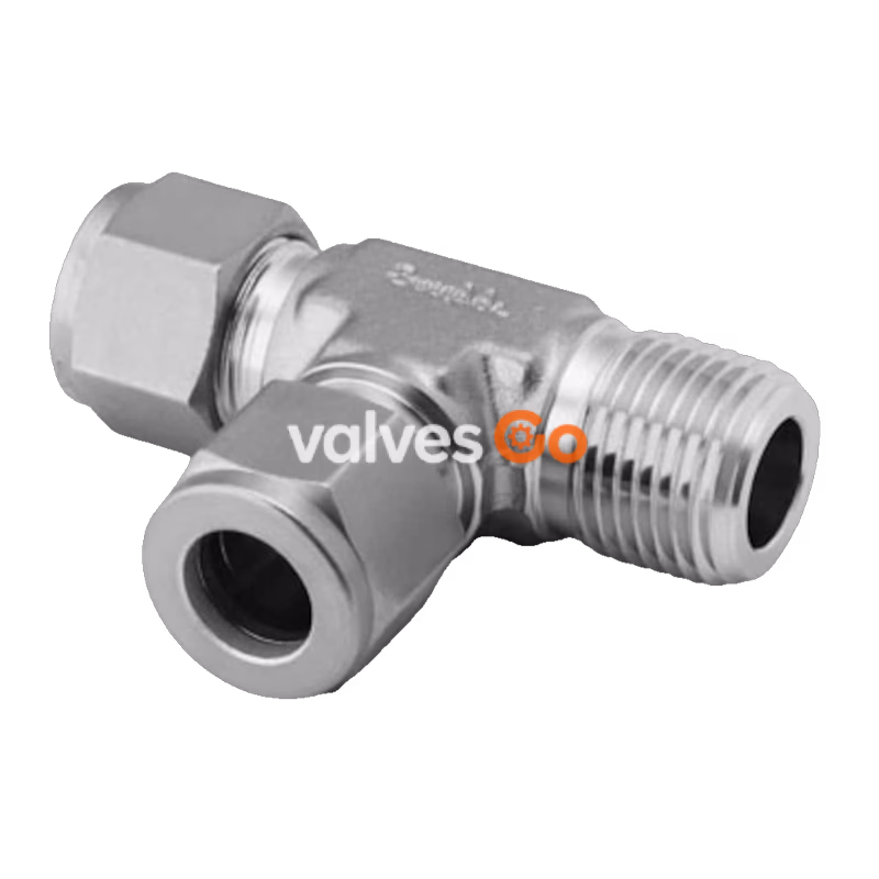Swagelok SS-1610-3TMT Stainless Steel Male Run Tee, 1 in. Tube OD x 1 in. Male NPT