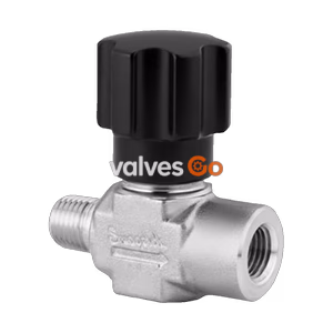 Swagelok SS-16DPM4-F4-BC-PD Integral Bonnet Non-Rotating Stem Needle Valve, 316 SS, 1/4 in. MNPT x FNPT