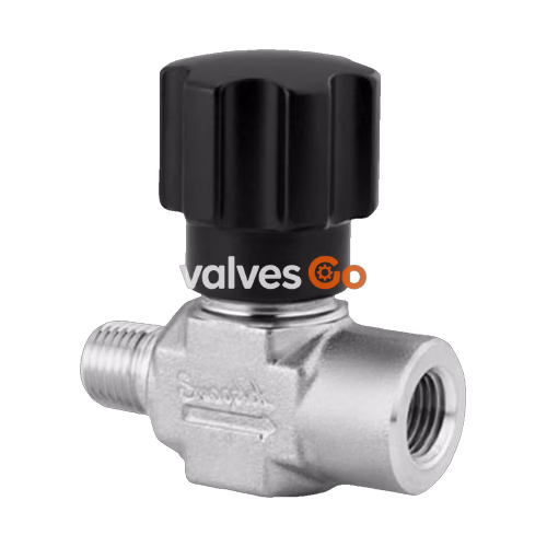 Swagelok SS-16DPM4-F4 Stainless Steel Integral Bonnet Needle Valve, 0.53 Cv, 1/4 in. MNPT x 1/4 in. FNPT