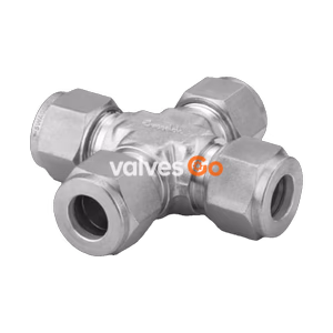 Swagelok SS-16M0-4 Stainless Steel Union Cross Tube Fitting, 16 mm Tube OD