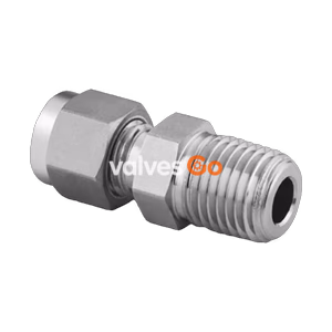 Swagelok SS-200-1-6BT Bored-Through Male Connector, 1/8 in. Tube OD x 3/8 in. Male NPT