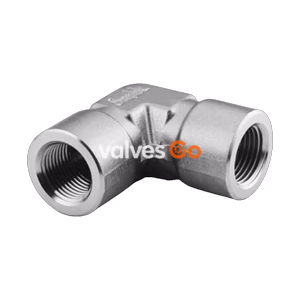 Swagelok SS-4-E Stainless Steel Pipe Fitting, 90° Elbow, 1/4 in. Female NPT