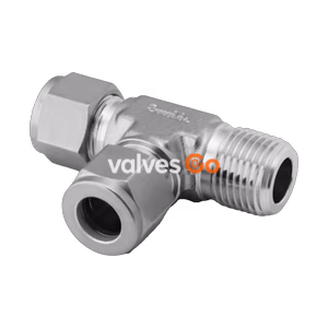 Swagelok SS-400-3TMT Stainless Steel Male Run Tee, 1/4 in. Tube OD x 1/8 in. Male NPT