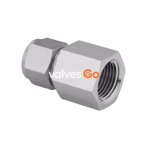 Swagelok SS-400-7-2RG Stainless Steel Tube Fitting, Female Connector, 1/4 in. Tube OD x 1/8 in. Female ISO Parallel Thread