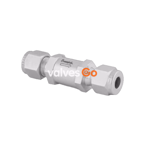 Swagelok SS-4C-1-SC11 Stainless Steel Poppet Check Valve, 1/4 in. Tube Fitting, 1 psig