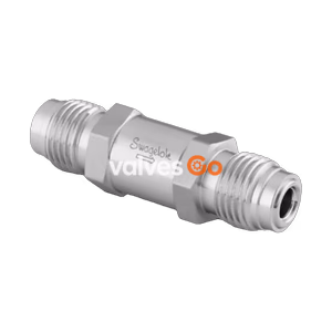Swagelok SS-4C-VCR-1/3 Stainless Steel Poppet Check Valve, Fixed Pressure