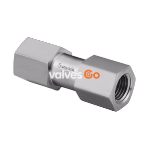 Swagelok SS-4C4-1/3 Stainless Steel Poppet Check Valve, 1/4 in. FNPT, 1/3 psig