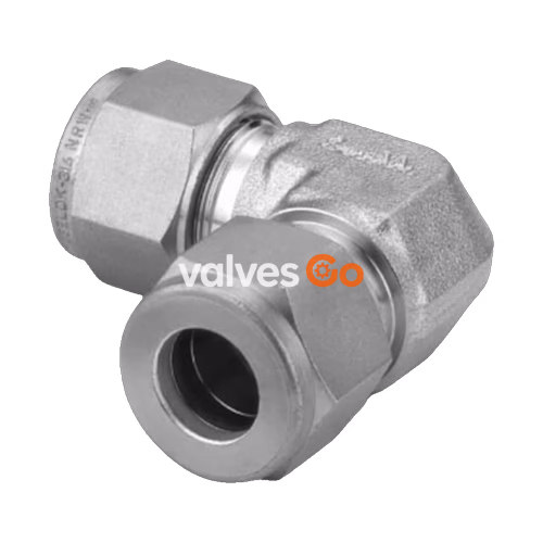 Swagelok SS-4M0-9 Stainless Steel Swagelok Tube Fitting, Union Elbow, 4 mm Tube OD