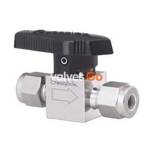 Swagelok SS-4P4T-BK Stainless Steel Quarter Turn Instrument Plug Valve, 1/4 in. Swagelok Tube Fitting