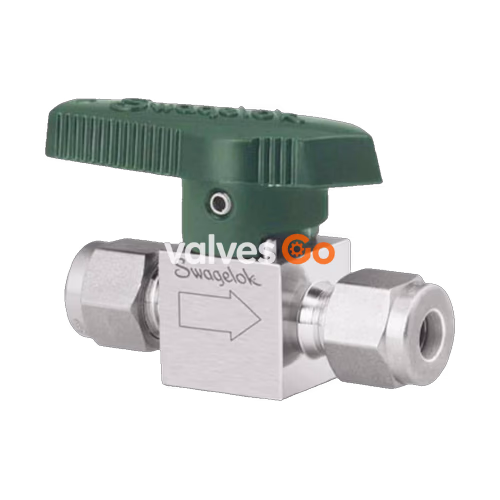 世伟洛克 Swagelok SS-4P4T 四分之一圈仪表旋塞阀,316不锈钢,1/4 in. 卡套管接头,1.6 Cv