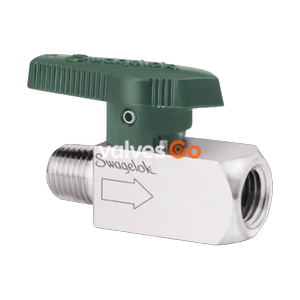 Swagelok SS-4P4T5 Stainless Steel Quarter Turn Instrument Plug Valve, 1/4 in. MNPT x 1/4 in. FNPT