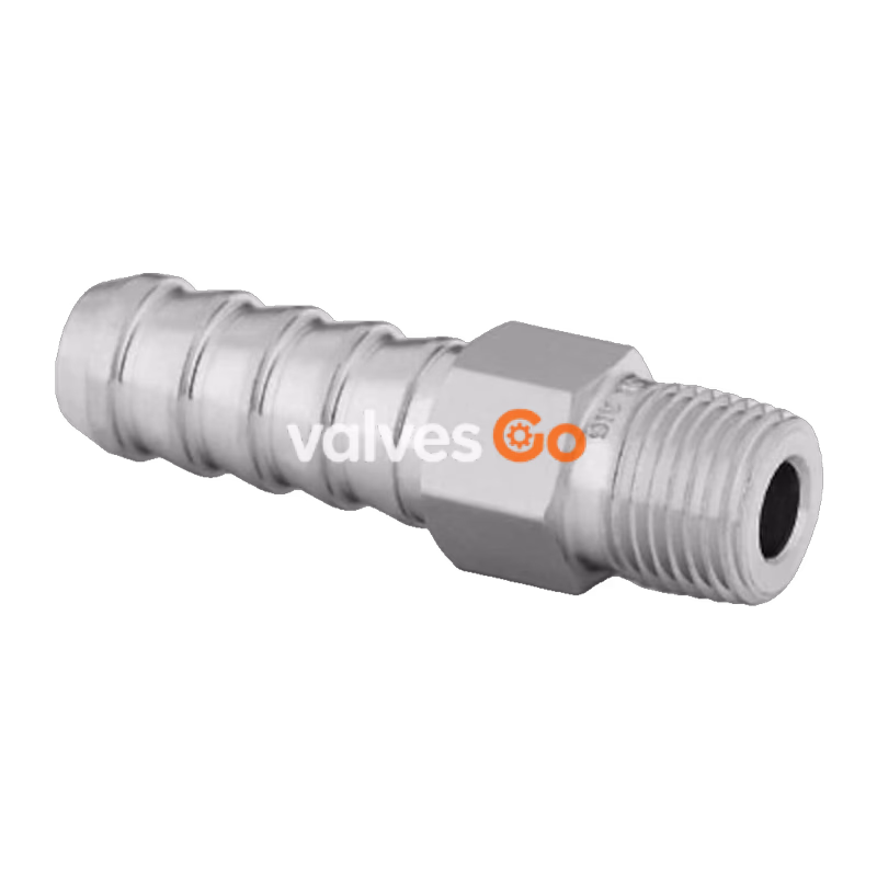 Swagelok SS-6-HC-1-4 Stainless Steel Hose Connector, 1/4 in. Male NPT x 3/8 in. Hose ID