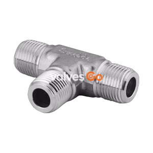 Swagelok SS-6-MT Male Tee Pipe Fitting, 3/8 in. Male NPT, 316 Stainless Steel