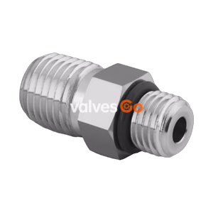 Swagelok SS-6-SAE-1-6 Stainless Steel Adapter, 9/16-18 Male SAE/MS x 3/8 in. Male NPT
