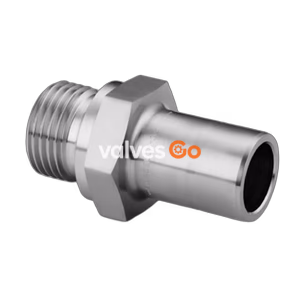 Swagelok SS-6-TA-1-6RS Male Tube Adapter, 3/8 in. Tube OD x 3/8 in. Male ISO Parallel Thread