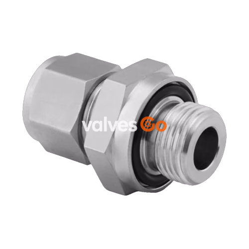 Swagelok SS-600-1-OR Male O-Seal Connector, 3/8 in. Tube OD x 9/16-18 Male O-Seal SAE/MS Straight Thread