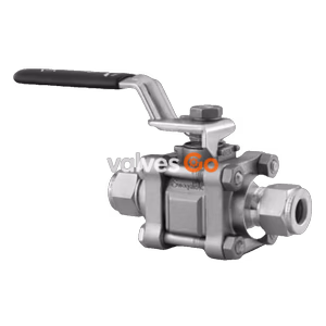 Swagelok SS-62TS8MM 3-Piece 60 Series Ball Valve, 316 Stainless Steel, 8 mm Swagelok Tube Fittings