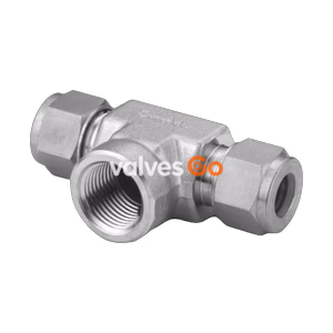 Swagelok SS-6M0-3-4TTF Female Branch Tee, 6 mm Tube OD x 1/4 in. Female NPT