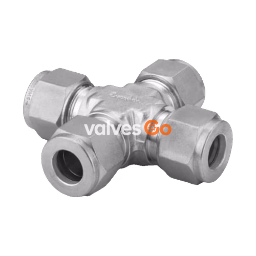 Swagelok SS-6M0-4 Stainless Steel Union Cross Tube Fitting, 6 mm OD