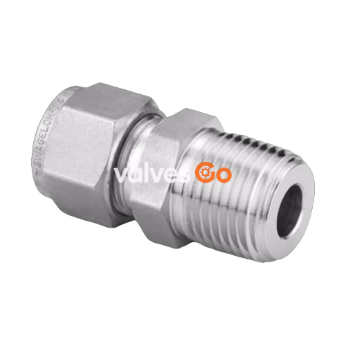 Swagelok SS-8M0-1-2 Stainless Steel Tube Fitting, Male Connector, 8 mm x 1/8 in. Male NPT