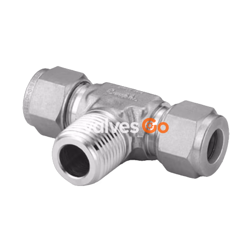 Swagelok SS-8M0-3-4TTM Male Branch Tee, 316 Stainless Steel, 8 mm x 1/4 in. NPT