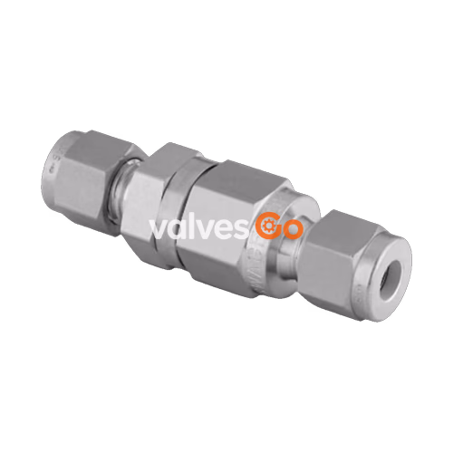 Swagelok SS-CHS8MM-1 Stainless Steel Poppet Check Valve, 6000 psig, 8 mm Tube Fittings, 1 psig Cracking Pressure