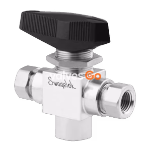 Swagelok SS-L83XPF4 Stainless Steel 3-Piece High Pressure Low Temperature 3-Way Ball Valve
