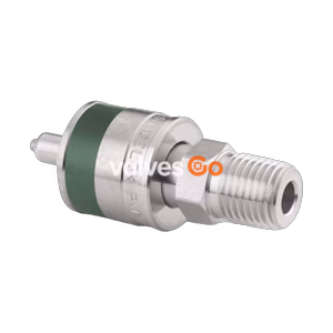 Swagelok SS-QC4-D-4PMK3 Quick Connect Stem with Valve, 0.2 Cv, 1/4 in. Male NPT