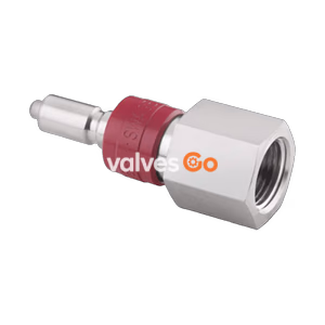 Swagelok SS-QC6-D-4PF Quick Connect Stem with Valve, 0.5 Cv, 1/4 in. Female NPT