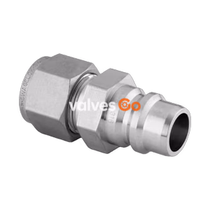 Swagelok SS-QF4-S-400 Full Flow Quick Connect Stem, 316 Stainless Steel, 1/4 in. Swagelok Tube Fitting