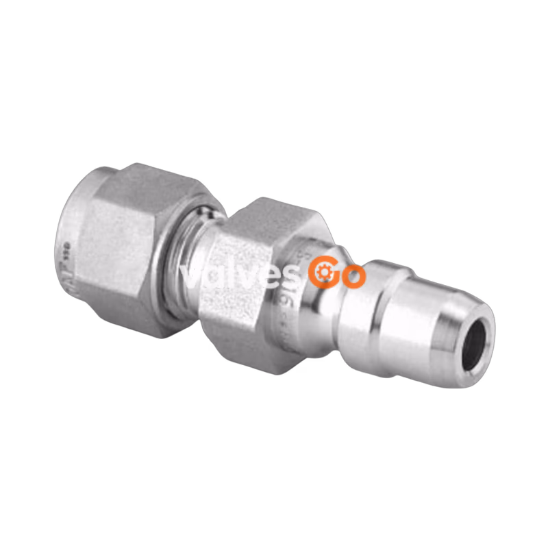 Swagelok SS-QF4-S-6M0 Full Flow Quick Connect Stem, 2.2 Cv, 6 mm Swagelok Tube Fitting